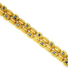Once Upon A Diamond Bracelet Yellow Gold Vintage Tiffany & Co Sapphire Bracelet in Textured 18K Gold with Box