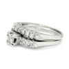 Once Upon A Diamond Engagement Ring White Gold Vintage Round Diamond Engagement Ring Set White Gold .50ctw