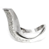 Once Upon A Diamond Ring Modern Curved Diamond Ring in 18kt White Gold .20ctw Sculptural