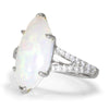 Marquise Split Shank Opal Ring with Diamonds 18K 3.83ctw