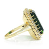 Once Upon A Diamond Ring Yellow Gold Vintage Certified Green Tourmaline & Diamond Ring 23.35ct