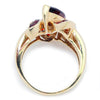 Once Upon A Diamond Ring Yellow Gold Vintage Marquise Garnet Ring with Accents Yellow Gold 3.25ctw