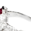 Once Upon A Diamond Semi Mount Ruby Semi Mount Engagement Ring with Diamonds 18K Fits 3/4ct