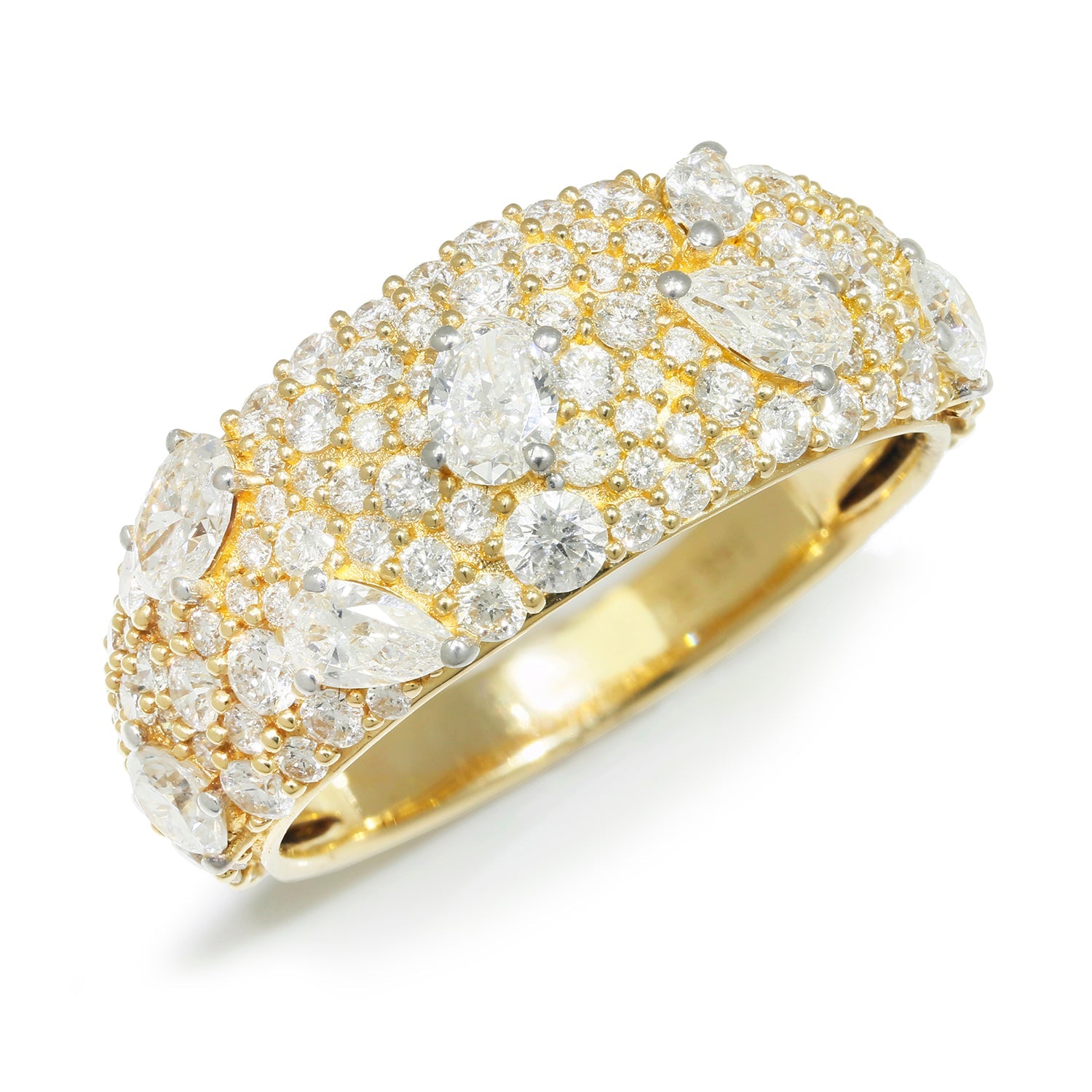 Once Upon A Diamond Band Yellow Gold 2.00ctw Multi-Cut Diamond Band 14Kt Yellow Gold