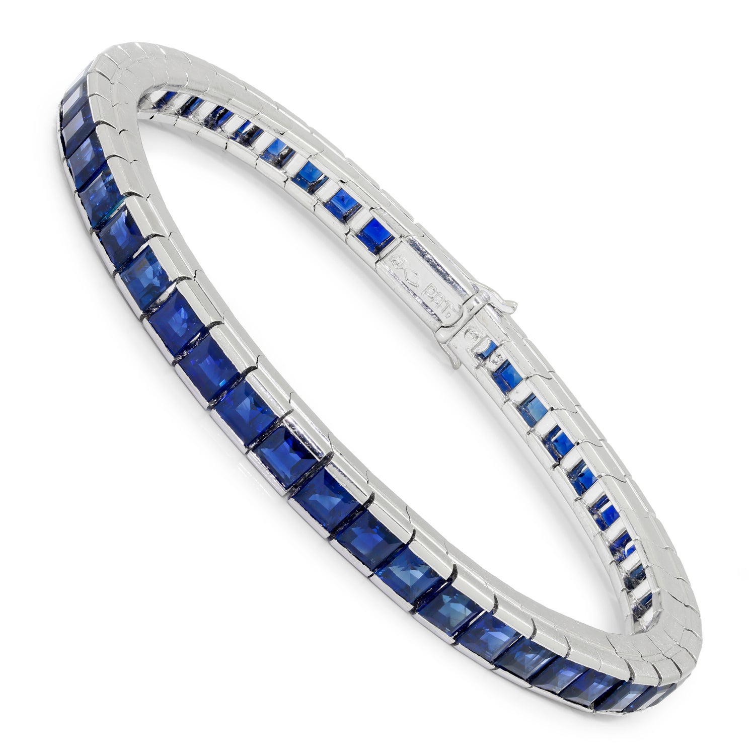 Once Upon A Diamond Bracelet Platinum 14.00ctw Blue Sapphire Tennis Bracelet in Platinum 7"