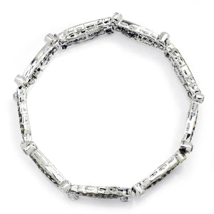 Once Upon A Diamond Bracelet White & Black Oxidized Gold Diamond Leaf Bracelet with Fancy Brown Accents White Gold 5.75ctw