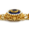 Once Upon A Diamond Bracelet White & Yellow Gold Antique Filigree Amethyst Link Bracelet with Enamel in Gold