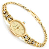 Once Upon A Diamond Bracelet Yellow Gold Ladies Vintage Geneve Quartz Diamond Oval Wristwatch Yellow Gold