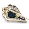 Once Upon A Diamond Brooch White Gold Art Deco Sapphire & Diamond Tie Pin 14K White Gold 1.30ctw