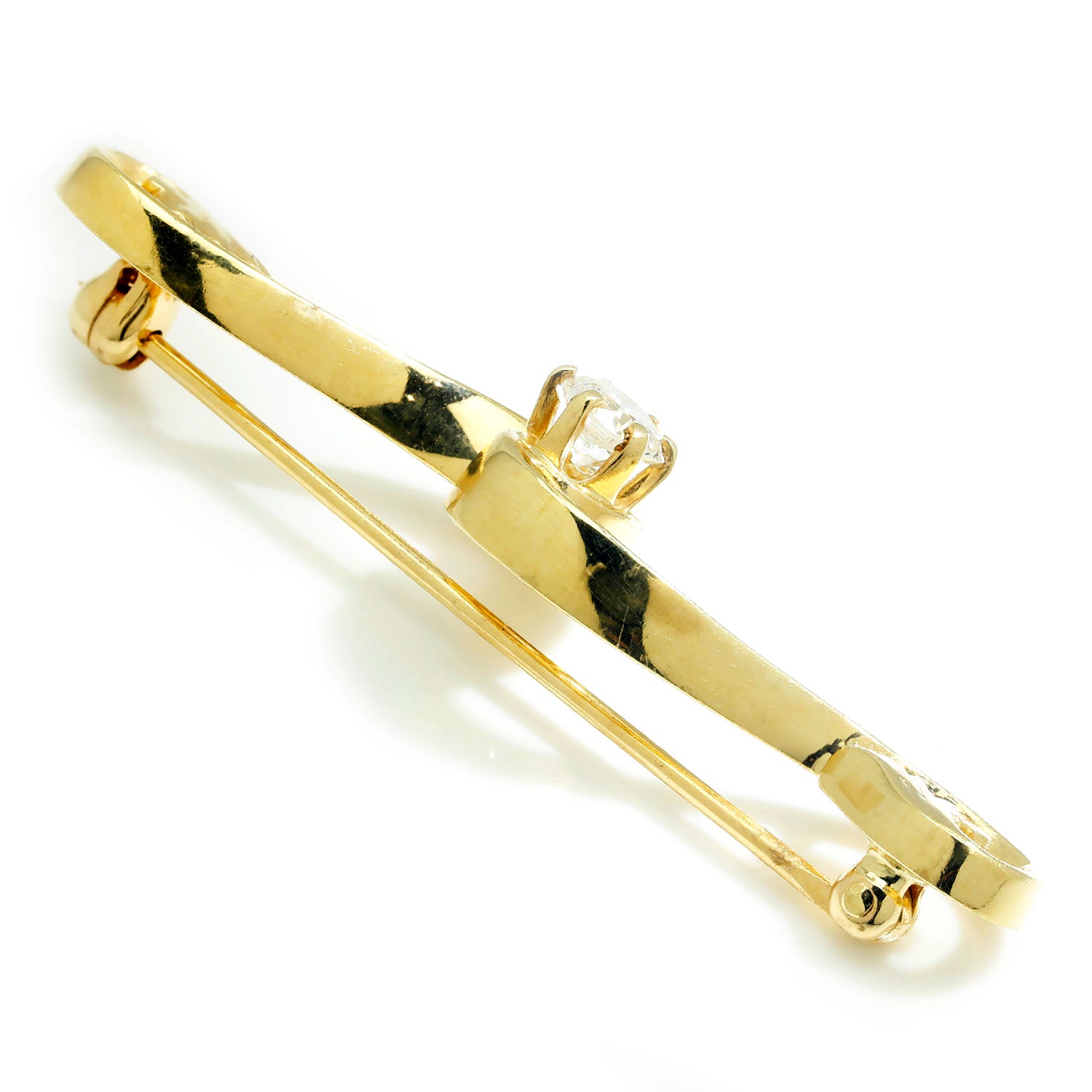 gold brooch pin for dress 18K Dress Clip Brooch Pin