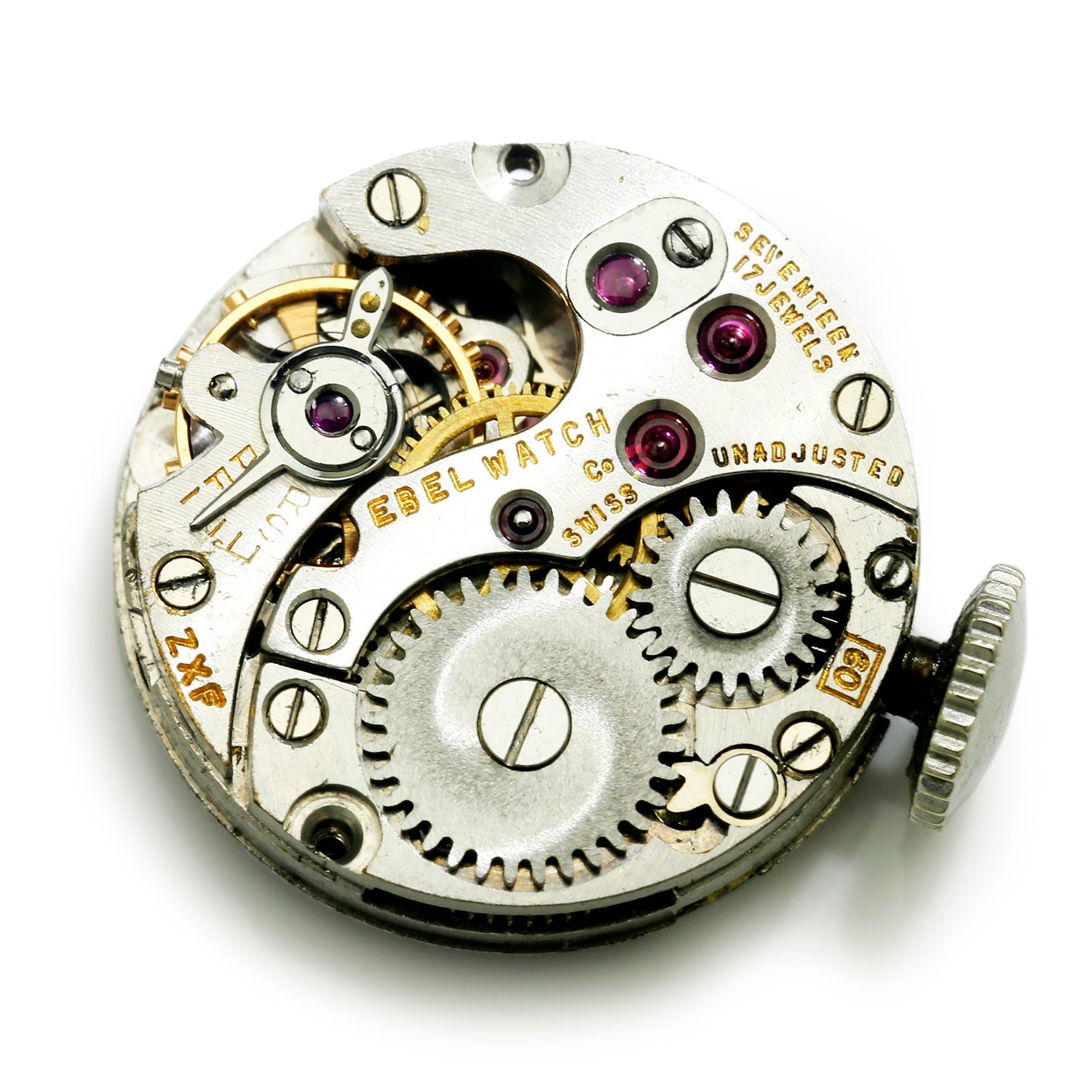 Once Upon A Diamond Earrings White & Yellow Gold Vintage Ebel Flip-Top Lady's Diamond Manual Wind Watch 14K