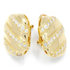 Once Upon A Diamond Earrings Yellow Gold Vintage Diamond Omega Earrings 18K Yellow Gold 2.50ctw