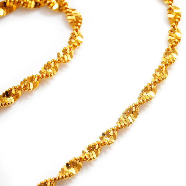 Solid 22Kt Yellow Gold Twist Chain 18.5" 2.25mm - Image 2