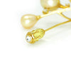Once Upon A Diamond Pendant Brooch Yellow Gold Golden Pearl Floral Pendant Necklace Brooch with Diamonds 18K