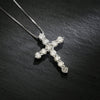 Once Upon A Diamond Pendant Necklace White Gold Round Diamond Cross Pendant Necklace White Gold 1.45ctw