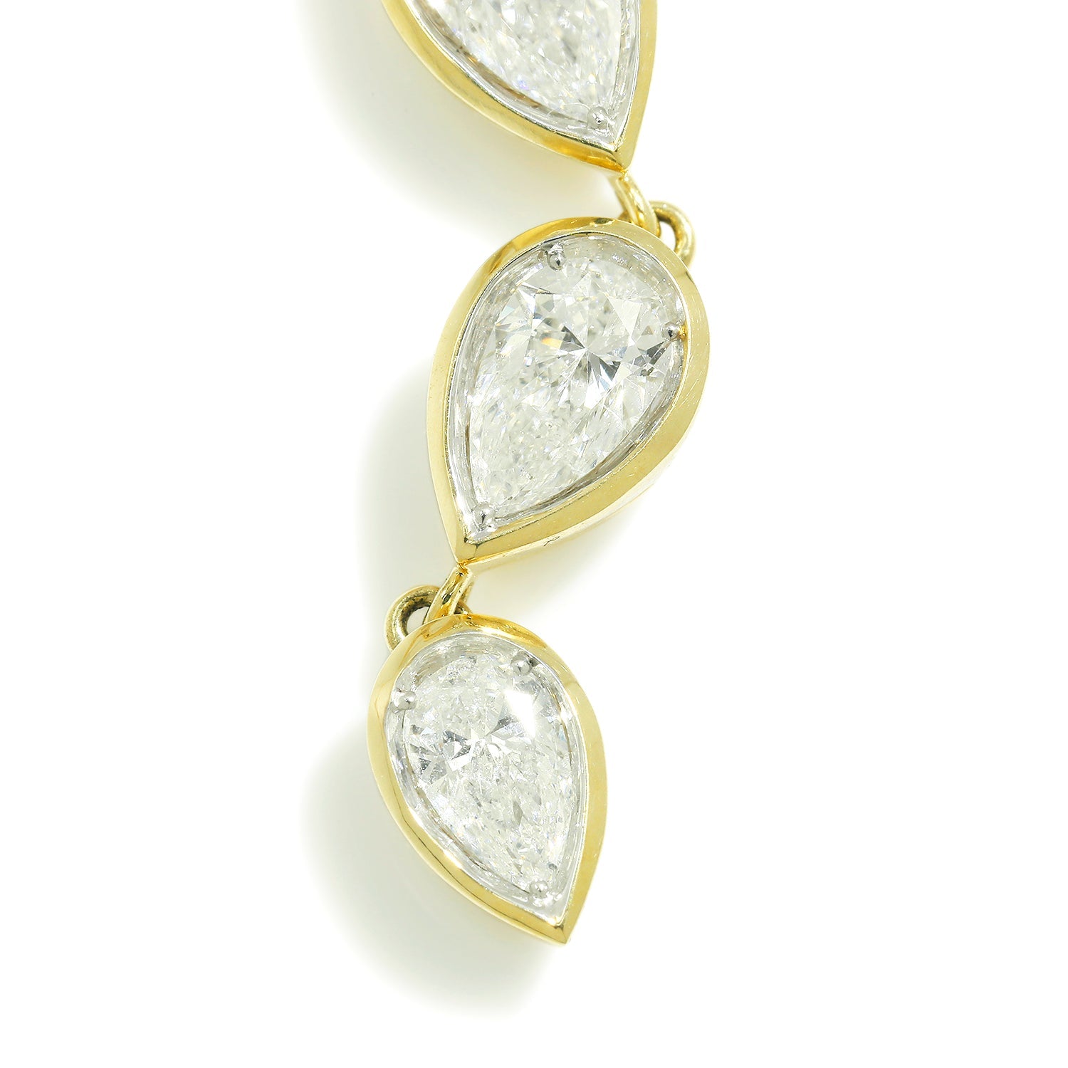 Once Upon A Diamond Pendant Necklace Yellow Gold 1.59ctw Dangle Drop Pear Diamond Pendant Necklace 14K Yellow Gold