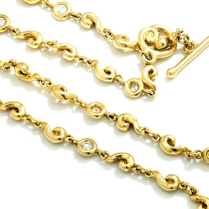 Once Upon A Diamond Pendant Necklace Yellow Gold Erica Courtney Diamond Crucifix Pendant Station Necklace 18K Gold