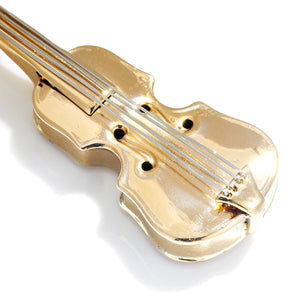 Once Upon A Diamond Pendant Yellow Gold & Platinum Guitar Pendant in 14Kt Yellow Gold with Platinum Strings