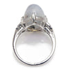 Once Upon A Diamond Ring Platinum Art Deco 1920s Star Sapphire Ring with Diamonds Platinum