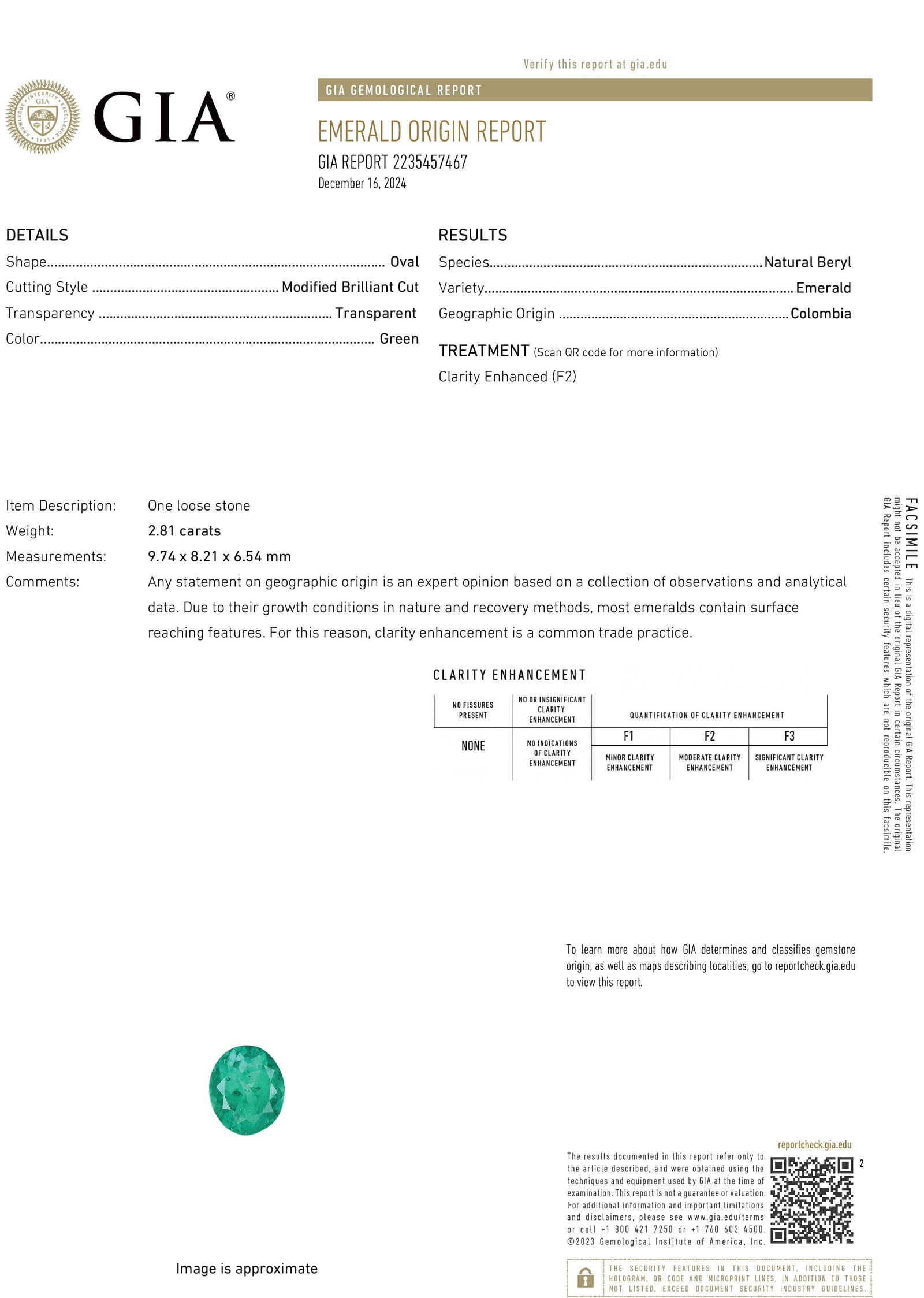 Once Upon A Diamond Ring Platinum GIA Certified Oval Colombian Emerald 3-Stone Ring with Diamonds Platinum