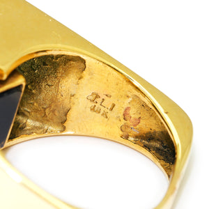 Once Upon A Diamond Ring White & Yellow Gold Designer Rotating Flip-Top Ring with Gems & Diamonds 18K Gold