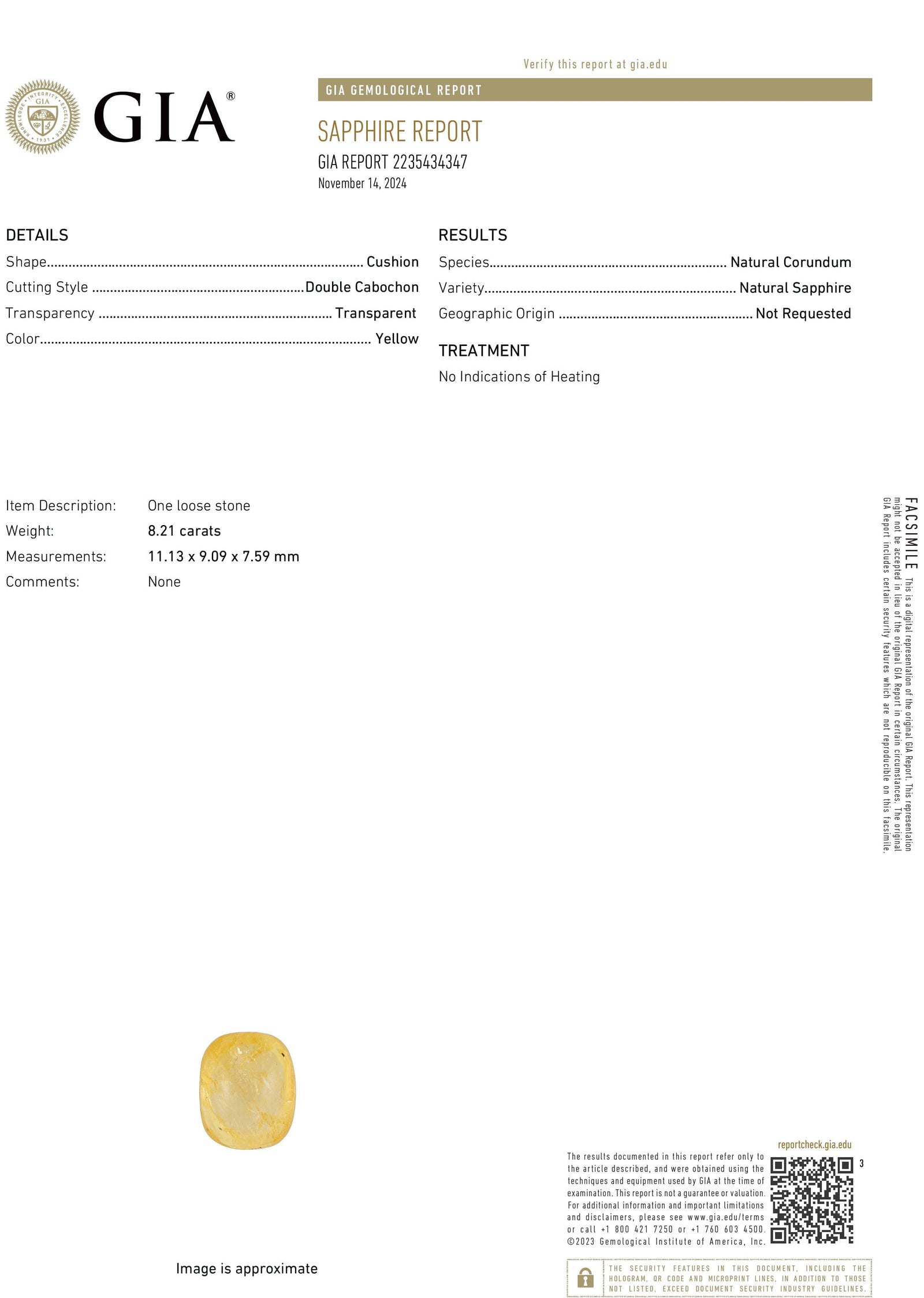Once Upon A Diamond Ring White & Yellow Gold GIA Certified Natural Yellow Sapphire Ring with Diamonds 18K 8.21ct