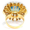Once Upon A Diamond Ring Yellow & White Gold Vintage Round Topaz Ring with Diamonds 18K Two-Tone Gold