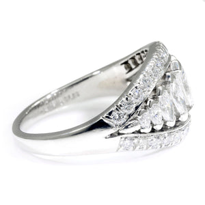 Once Upon A Diamond Rings Platinum Graduated Marquise Diamond Band with Accents Platinum 1.50ctw