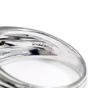 Once Upon A Diamond Rings Platinum Vintage Ruby Band with Diamonds in Platinum 1.50ctw