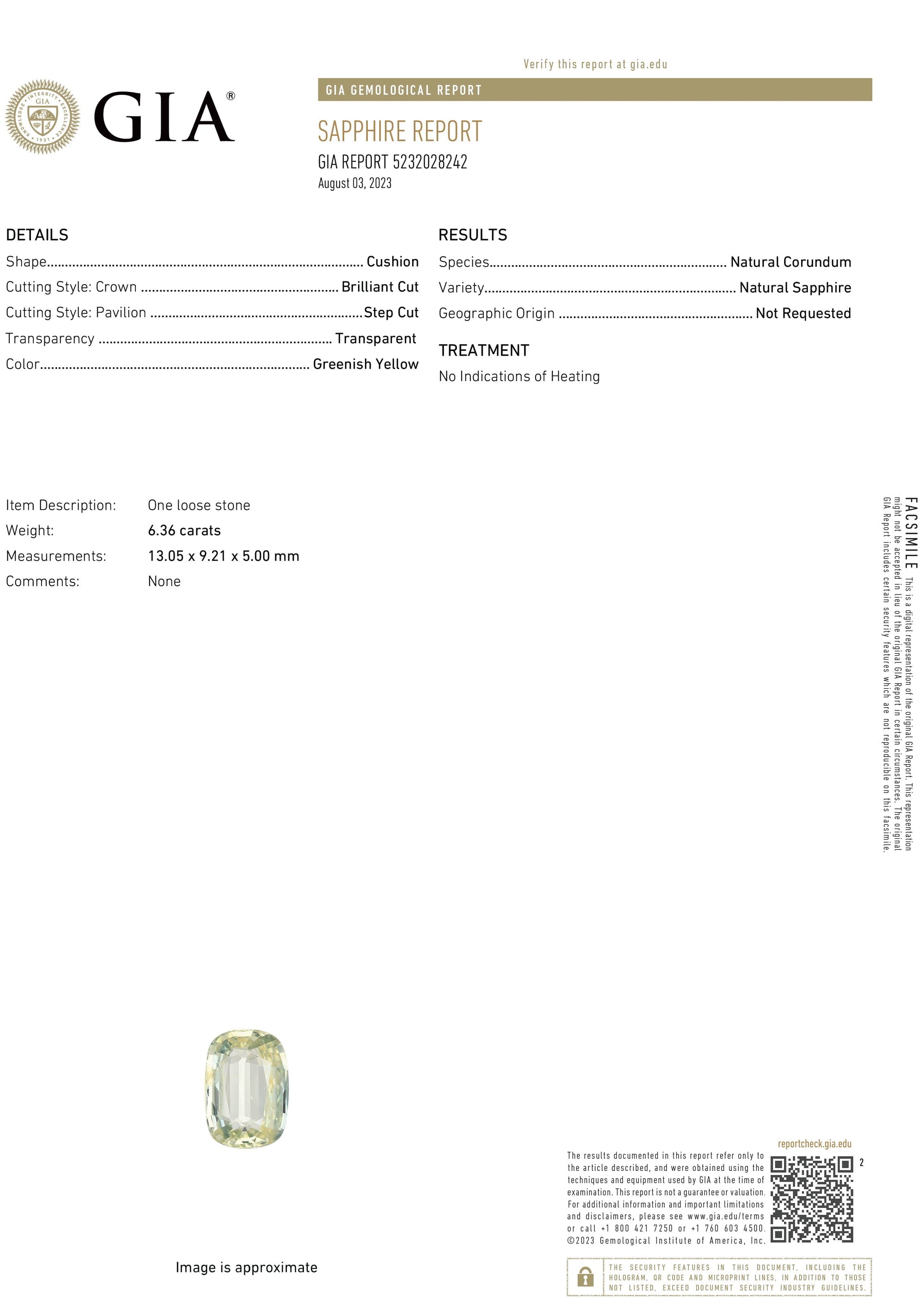 Once Upon A Diamond Rings White Gold GIA Certified NO HEAT Natural Greenish Yellow Sapphire Diamond Ring 18K