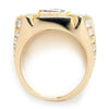 Once Upon A Diamond Rings Yellow Gold Round Diamond Cluster Men's Heavy Ring 14K Gold 4.50ctw
