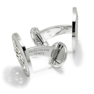 Once Upon A Diamond White Gold Patek Philippe Calatrava Cross Cuff Links 18K White Gold w/ Box