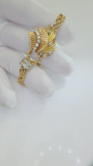 Vintage Ebel Flip-Top Lady's Diamond Manual Wind Watch 14K