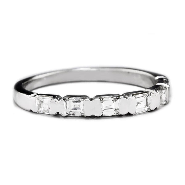 Baguette Diamond Channel Set Wedding Band 14K .50ctw - Image 2