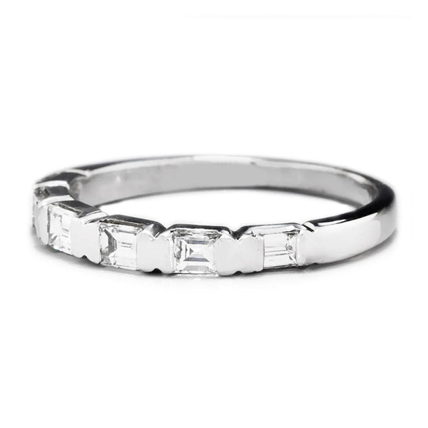 Baguette Diamond Channel Set Wedding Band 14K .50ctw - Image 3