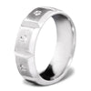 Once Upon A Diamond Band Men's Round Diamond Eternity Band in White Gold SZ 8