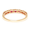 Supreme Ruby & Diamond Wedding Band Stackable Rose Gold