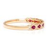 Supreme Ruby & Diamond Wedding Band Stackable Rose Gold
