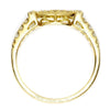 Once Upon A Diamond Band Round Diamond Curved Wedding Band with Filigree in 18kt Yellow Gold .37ctw