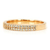 Once Upon A Diamond Band Round Diamond Double Row Wedding Band 14K Rose Gold .24ctw