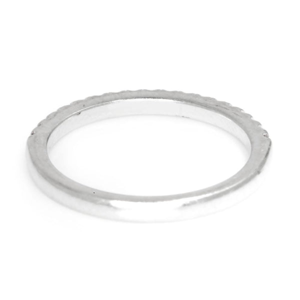 Round Ruby Stackable Wedding Band 14K White Gold .19ctw - Image 3