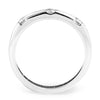 Once Upon A Diamond Band White Gold Straight Wedding Band with 3 Diamonds 14K .20ctw