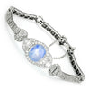 Once Upon A Diamond Bracelet Platinum Certified Art Deco Star Sapphire Bracelet with Diamonds Platinum