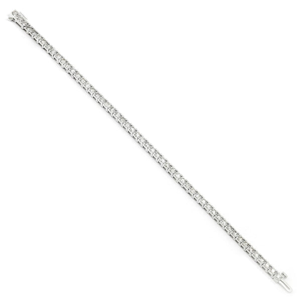 4CT Round Diamond Line Tennis Bracelet 14K White Gold - Image 2