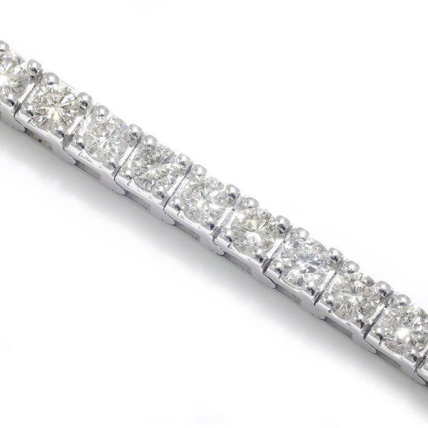 4CT Round Diamond Line Tennis Bracelet 14K White Gold - Image 3