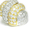Once Upon A Diamond Bracelet White & Yellow Gold Vintage Diamond Cluster Shrimp Earrings 18K Two Tone Gold 7.00ctw