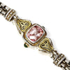 Once Upon A Diamond Bracelet William Schraft Pink Topaz Bracelet with Tsavorite’s in Sterling & 18kt Gold