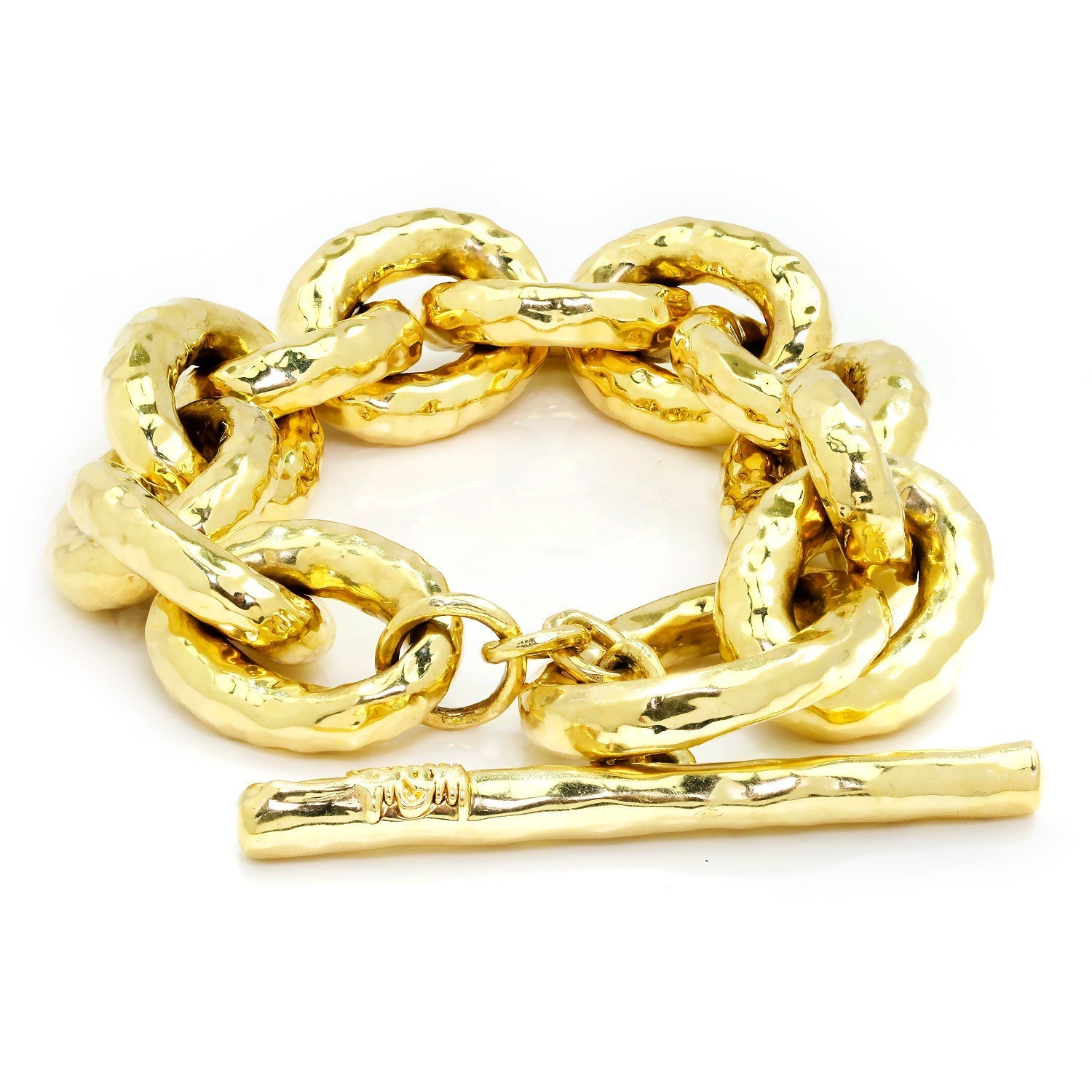18K Yellow Gold Large Gucci Link Bracelet