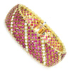 Once Upon A Diamond Bracelet Yellow Gold Vintage Ruby Bracelet with Diamonds 18K Yellow Gold 33.00ctw