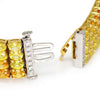 Once Upon A Diamond Bracelet Yellow & White Gold Yellow to Orange Sapphire Fade Bracelet 18K Yellow Gold 25.33ctw